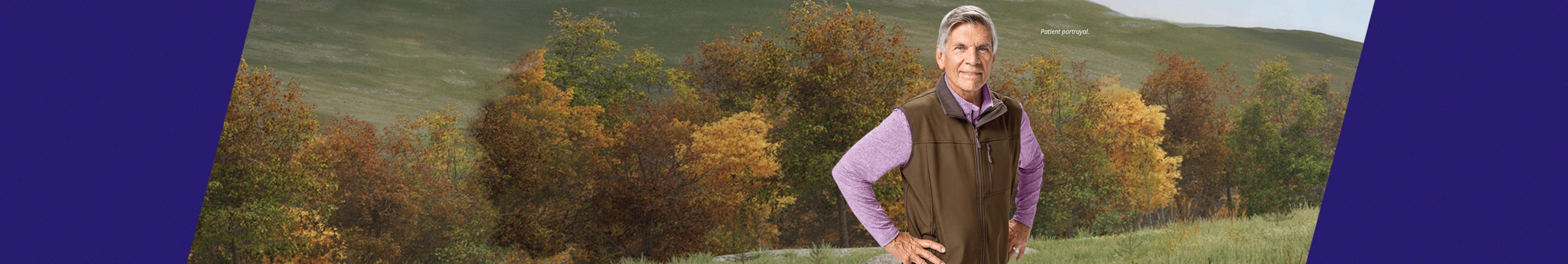 Man outside in a vest (patient portrayal)