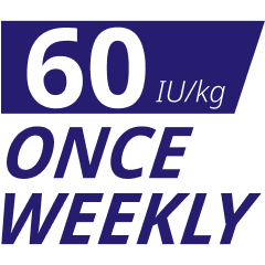 60 IU/kg ONCE WEEKLY