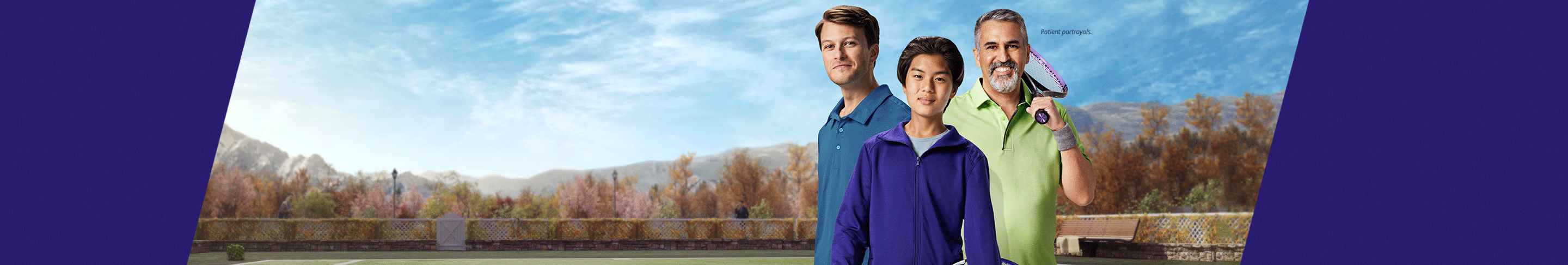 3 players standing together (patient portrayal)